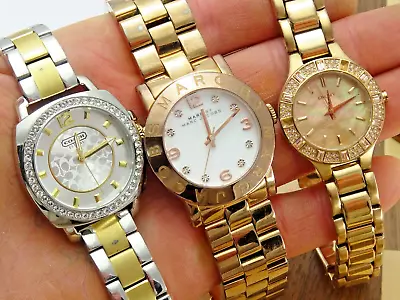 COACH DKNY & MARC JACOBS Ladies Designer Bracelet Wristwatch X 3 • £4.99