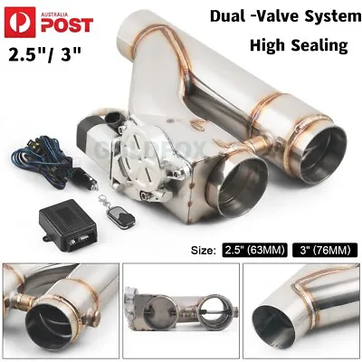 Super Sealing Headers Y Down Pipe Electric Exhaust Cutout Dual Valve Remote Key • $216