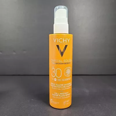 Vichy Capital Soleil Cell Protect Water Fluid Spray UV Lotion SPF 30 200ml 6.7oz • $24.64