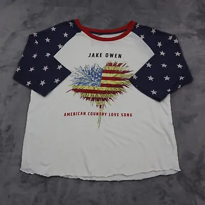 Jake Owen Shirt Womens XXL White American Country Love Song Pullover T Shirt • $18.97