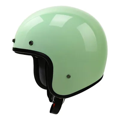 Adult Motorcycle Helmet DOT 3/4 Open Face Retro Vintage Green Street Scooter US • $68.51