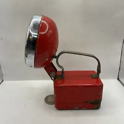 Rare Vintage Flashlight DELTA POWERTOP LANTERN DELTA ELECTRIC CO Red S2E2 • $50