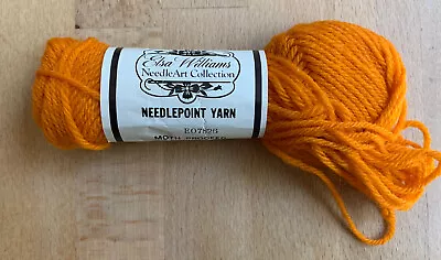 #EO7826 Orange Single Ply Tapestry Yarn Skein 100% Wool By Elsa Williams New • $1.49