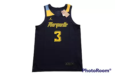 NEW Air Jordan Marquette Golden Eagles Dwyane Wade Blue NCAA Basketball Jersey M • $74.99