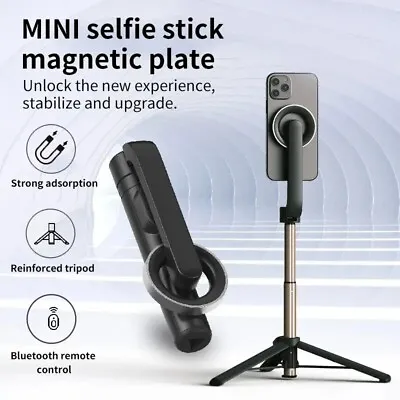 Selfie Stick Tripod With Remote Magnetic For MagSafe IPhone Bluetooth Wireless • £27.99