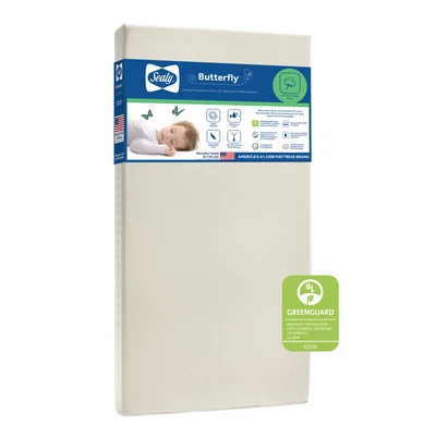 $96.99 • Buy Sea.ly Butterfly Extra Firm Crib & Toddler Mattress, Foam, Cotton Zip Cover