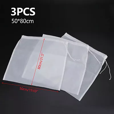 Straining Bag Home Brewing Bag Food Strainer Bag Fine Mesh Filter Bag Reusable • £7.52