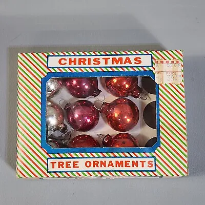 Vintage Santa Land Miniature Christmas Tree Ornaments Glass Ball 1  Japan • $8.99