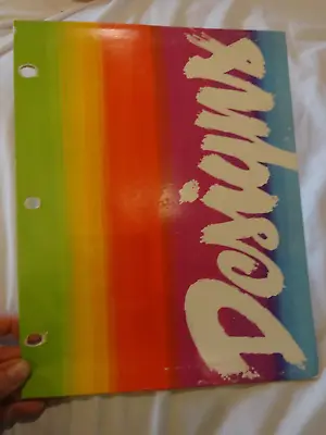 Vintage 80s Designer Series Paper Folder Trapper Keeper Bright Rainbow Colors • $9.99