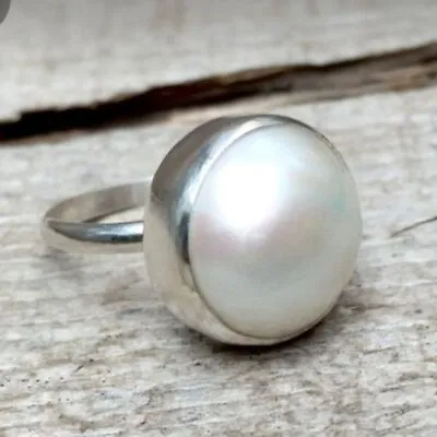 Mother Pearl Gemstone 925 Silver Ring Handmade Jewelry Ring All Size For Women • $7.31