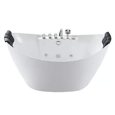 67-in L X 28.7-in W White Acrylic Center Drain Freestanding Whirlpool Tub • $2348.68