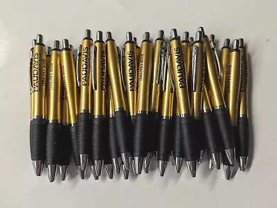 30ct Lot Retractable Misprint Pens Thick Barrel Rubber Grip: BLACK & GOLD • $15.99