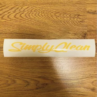 Yellow JDM Simply Clean Stickers Decal 8.5” In • $8