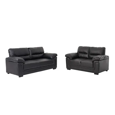 2/3 Seater Sofa Couch Settee Padded Seat Armchair Furniture Faux Leather • £245.99