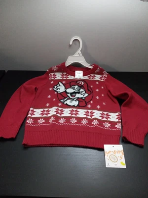 $16.99 • Buy Jumping Beans: Mario (Super Mario Bros.) Christmas Knitted Sweater Kids Size 5