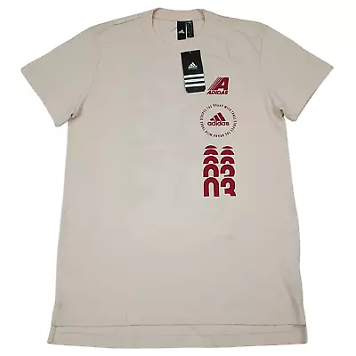Vintage Adidas Men's T-shirt Short Sleeve Crew Neck Camo Logo 03 Sz. M Beige NWT • $26.99