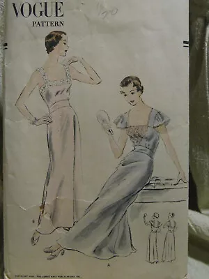 1950 Vogue 7233 Sz 16 Nightgown Pattern • $3.99