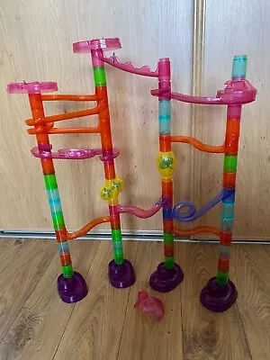 ELC Marble Run. 51 Pieces Inc Loop-the-loop Snake Run Tumbling Cascade Spinners • £15