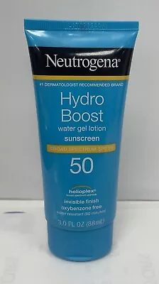 Neutrogena Hydro Boost Water Gel Lotion Helioplex Sunscreen SPF 50 3 Oz • $13.66