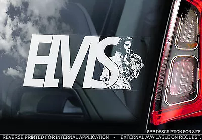 Elvis Presley - Car Window Sticker - The King Rock'n'Roll Music Sign Decal - V04 • $4.97