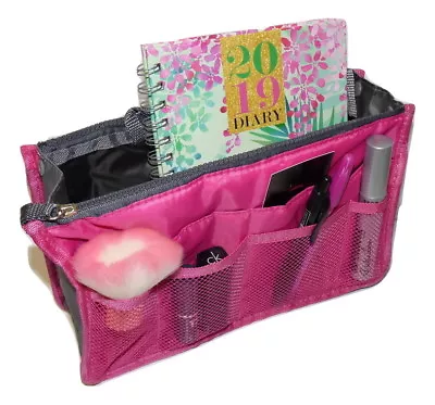 Handbag Organisers With Cosmetic Pockets Lots Of Colours 13 Compartments Bag  • £2.99