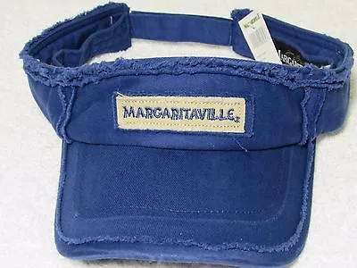 JIMMY BUFFETT SUN VISOR HAT Margaritaville BLUE MOHEGAN DISTRESSED LOOK CAP • $13.99