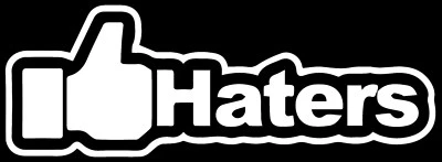 $7.43 • Buy Facebook I Love Haters Car Window Decal JDM Drift USDM Funny Vinyl Sticker