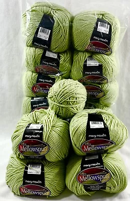 NEW 1990s Mary Maxim Lot 14+ Skeins Mellowspun Yarn Sage Green 1.75 Oz 50g 15498 • $60