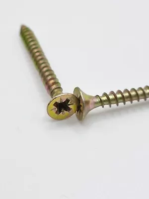 £3.99 • Buy Wood Screws High Performance Multi Purpose Pozi Countersunk Chipboard Yellow