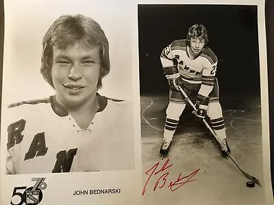Vintage NY Rangers John Bednarski Autograph Photo • $10.50