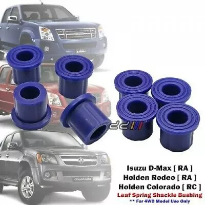 Holden Rodeo RA Colorado RC 03-11 4WD Fits Rear Spring Shackle Bushing Kits Set • $41.35