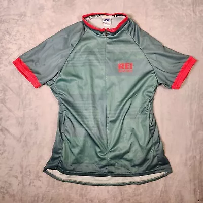 Voler Cycling Jersey Womens Large Green REI Adventures Mountain Bike Shirt Top • $19