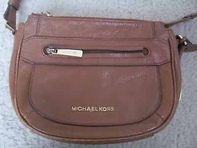 Michael Kors Rust Brown Colored Leather Cross-Body Handbag/Purse • $16.99