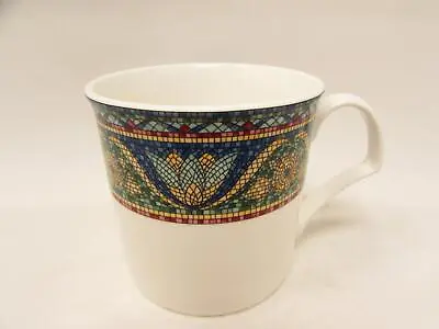 San Marco By Mikasa Coffee Cup Ultra Ceram Mosaic Floral Scroll Border B21 • $3.49