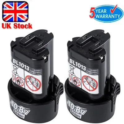 2 X For Makita BL1013 10.8V Li-ion 4.8Ah Battery BL1014 TD090D DF030D LCT203W • £14.89