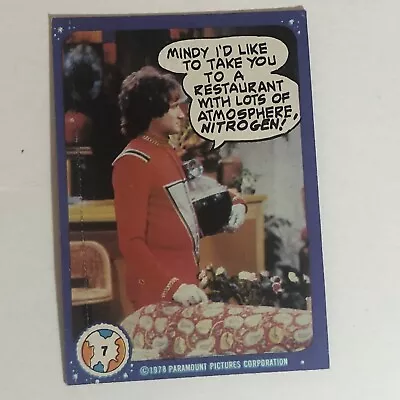 Vintage Mork And Mindy Trading Card #7 1978 Robin Williams • $1.89