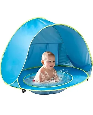 Baby Beach Tent With PoolUpgrade Easy Fold Up & Pop Up Unique Ocean World Baby  • £19.99