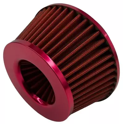 Short Cone Air Filter 3 3.5 4 Inch Inlet High Flow Slim RED • $26.99