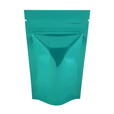 £201.45 • Buy Turquoise Shiny Stand Up Pouches Heat Seal Foil Zip Lock Bag Grade Myler Bag