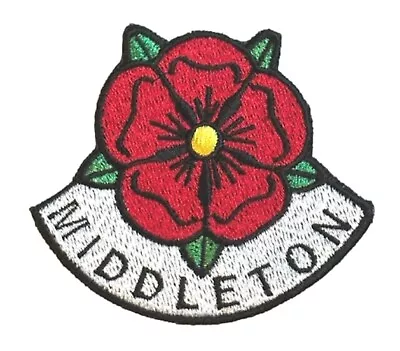 Middleton Lancashire Cut Out Rose Embroidered Sew On Or Iron On Patch (A) • £5.99