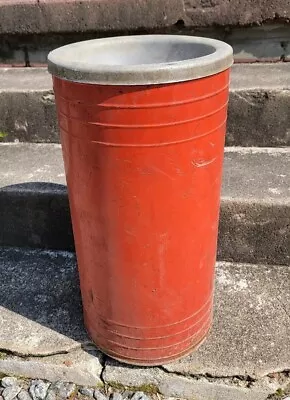 $125 • Buy Vintage Floor Stand Metal Ashtray Trash Can Gas Station Restaurant