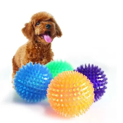 £4.45 • Buy Dog Toys Cleans Teeth Spikey Balls Dog Balls Interactive Toys Hedgehog Ball