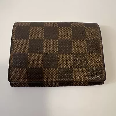 Authentic LOUIS VUITTON DE Card Case Wallet * CA2171 • $99.99