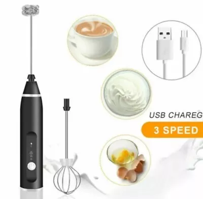 Milk Coff Frother Mixer Whisk Electric Egg Beater Coffee Stirrer Foamer Kitchen • £11.99