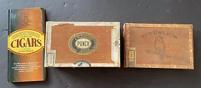 $17.03 • Buy  Vintage White Owl & Punch Cigar Boxes & Guide To Cigars Hardcover Book