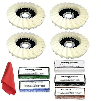 £20.50 • Buy Angle Grinder Car Polisher Felt Flap Disc Wheel Metal Polishing Kit 115mm