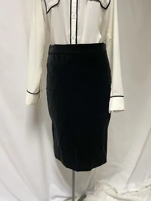 J.Crew Skirt Size 0 Straight Pencil Skirt Lined Velvet Cotton Blend • $12.99