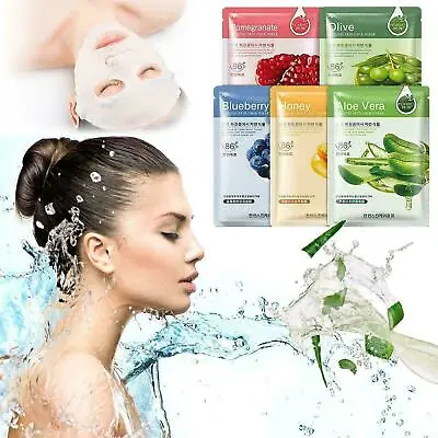 £6.99 • Buy Korean Natural Moisturising Hydrating Face Mask Sheet Facial Mask Pack UK Seller