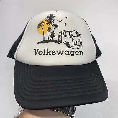 Volkswagen Black Printed Official Trucker Hat Black White Minivan Snapback • $11.96