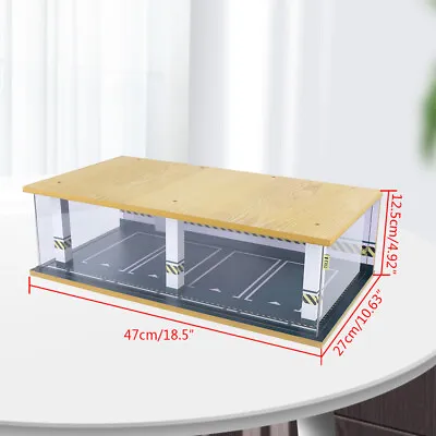 Acrylic Diorama 1/24 Scale Parking Lot Scene Garage Display Cabinet Decor LED US • $48